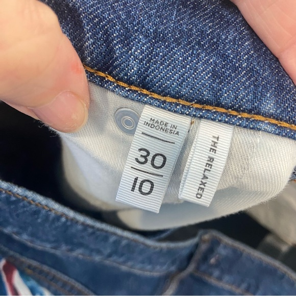 LOFT the Relaxed Jeans High Rise Size 10 - Picture 5 of 6